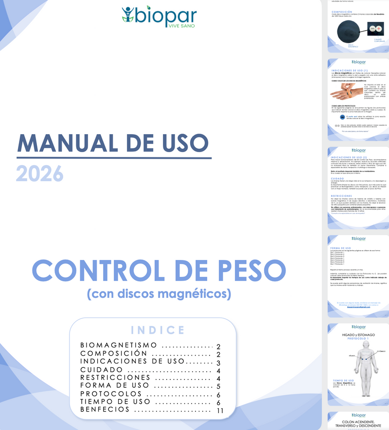 MANUAL DE PROTOCOLO CONTROL DE PESO CON 5 PROTOCOLOS (digital) PARA 1 MES