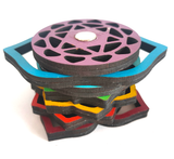 KIT 7 IMANES CHAKRAS DE NEODIMIO (forro madera)